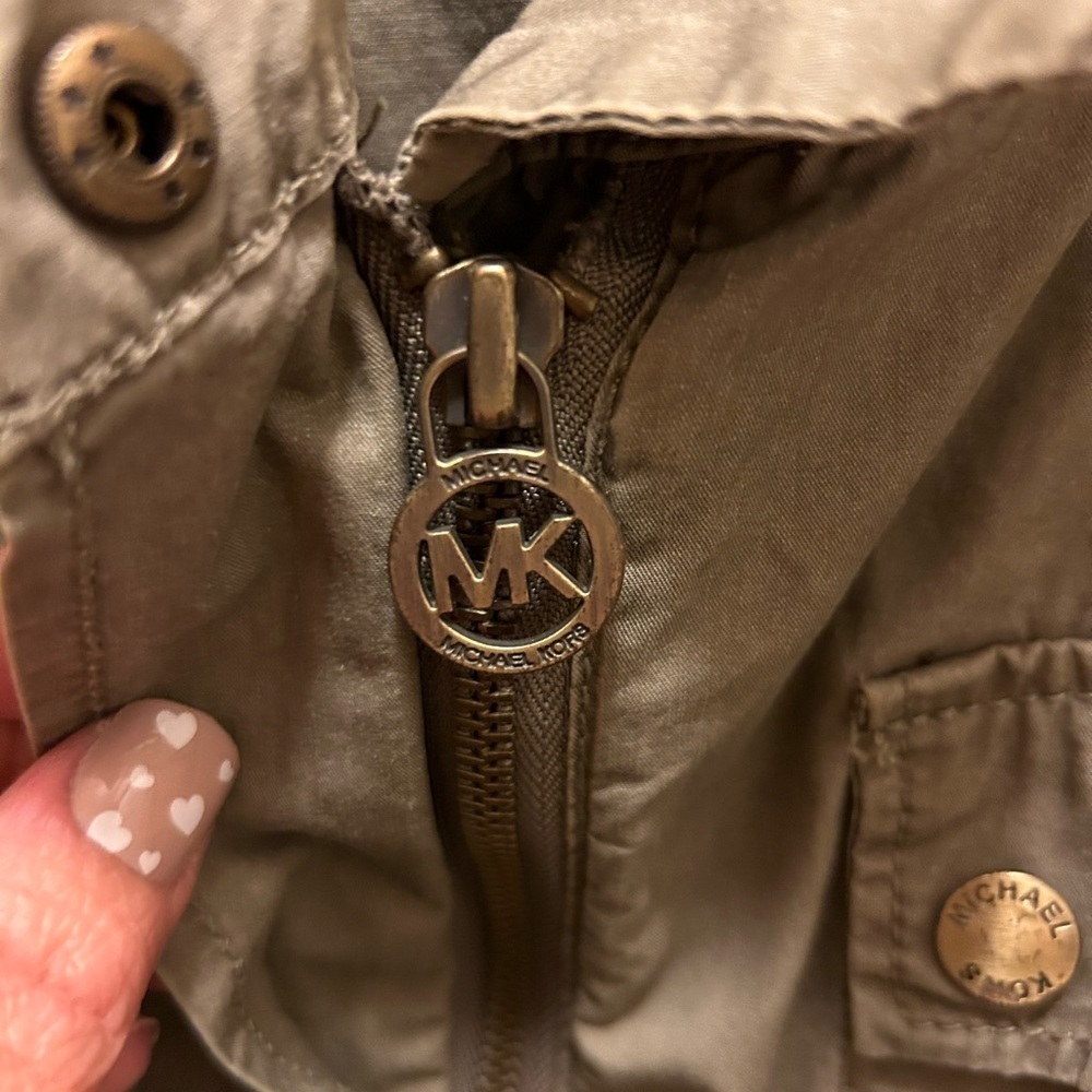 Michael Kors Army Green Lightweight Jacket Sz S - Picture 12 of 13